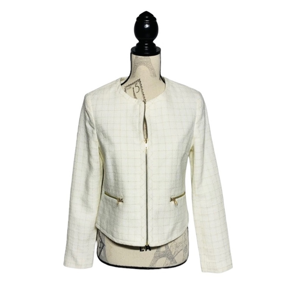 FOREVER 21 M gold thread tweed springโ jacket